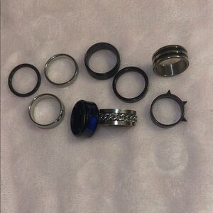 Assorted Metal Rings Set